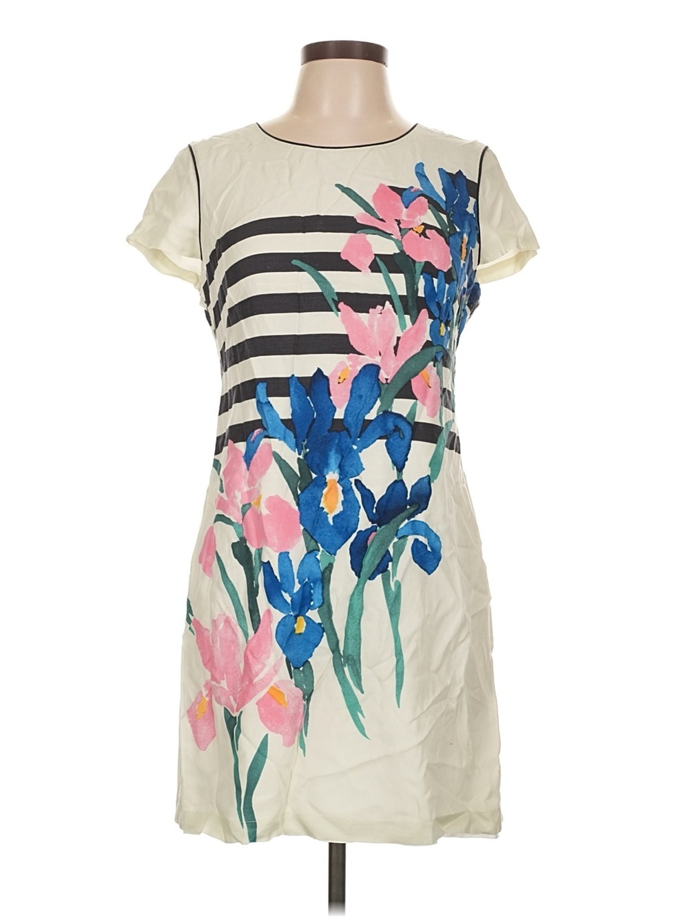 Anthropologie Corey Lynn Calter Silk Floral Mini Short Sleeve Cocktail Dress 4